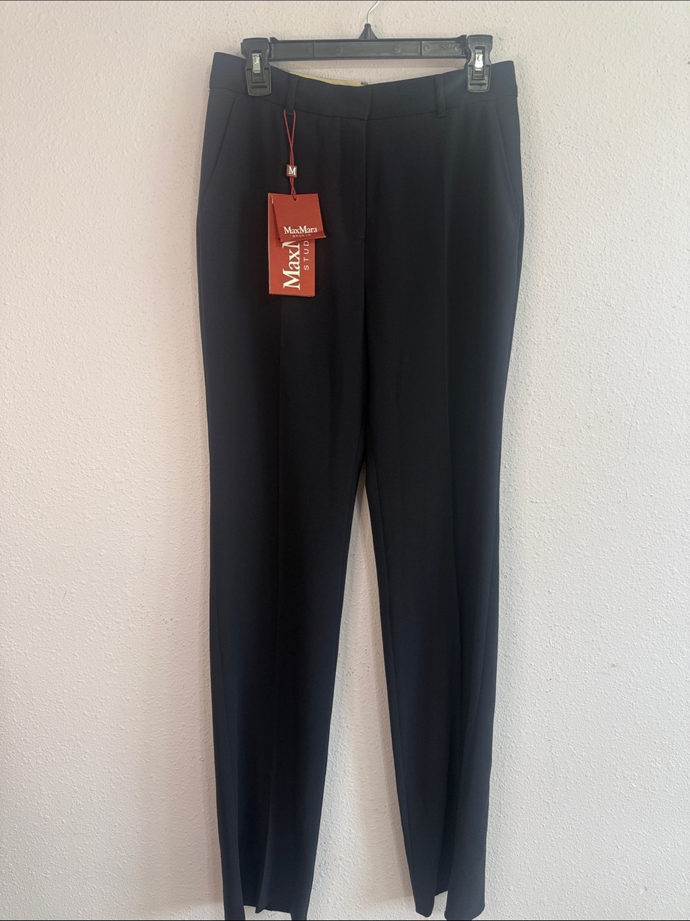 NWT MaxMara Studio Women Dmanager Navy Tailored Dress Pants Size 8